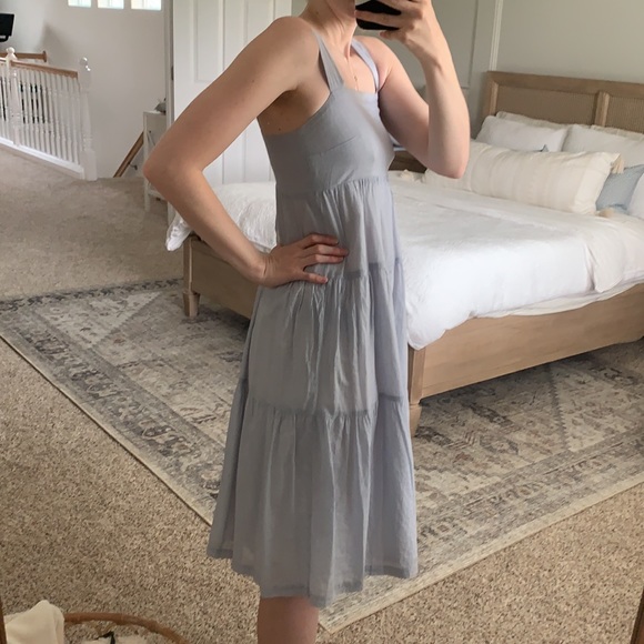 Madewell Button Back MIDI Dress - Picture 2 of 5